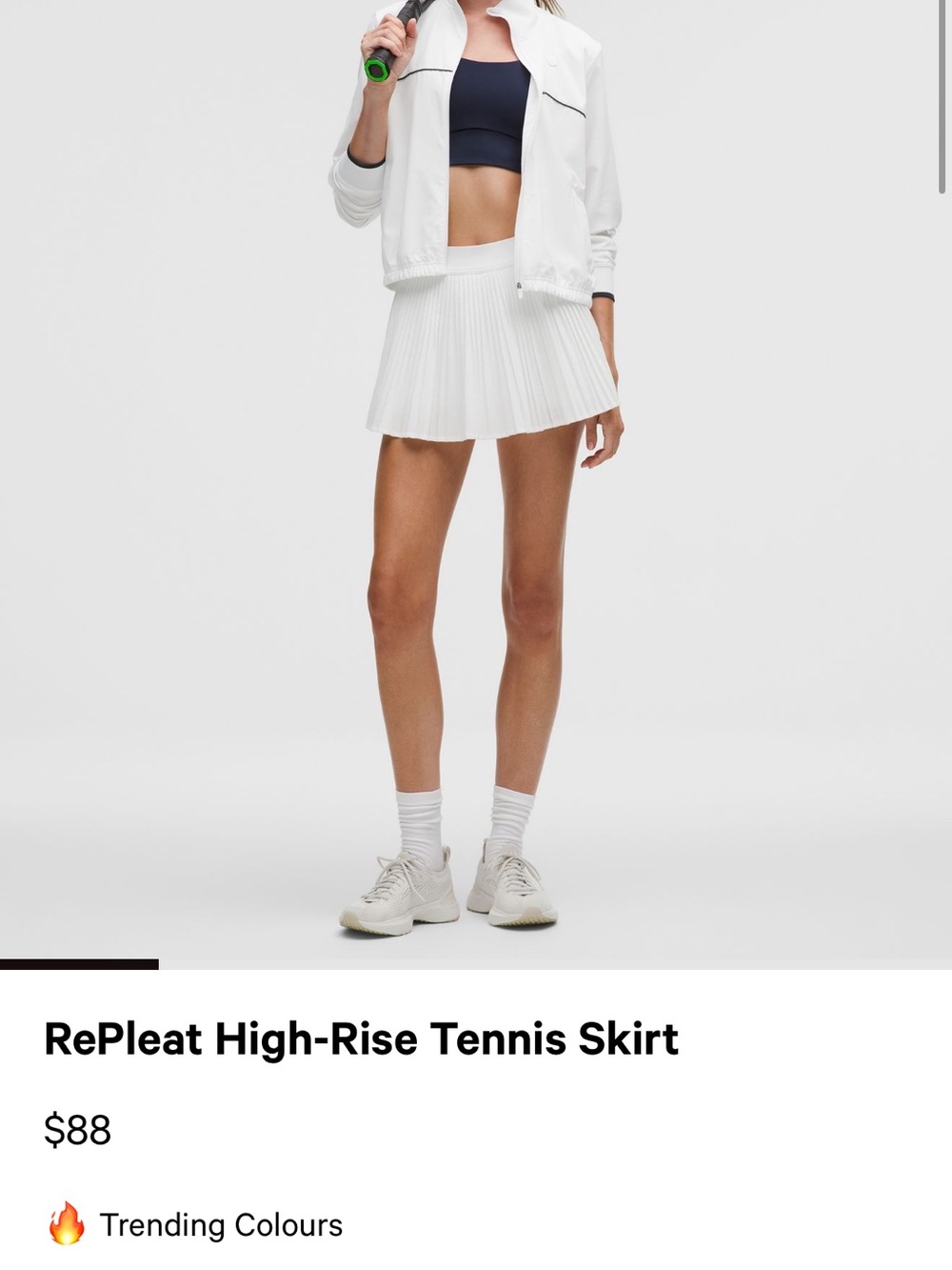 Lululemon RePlea­t High-Rise White Pleated Tennis Skirt